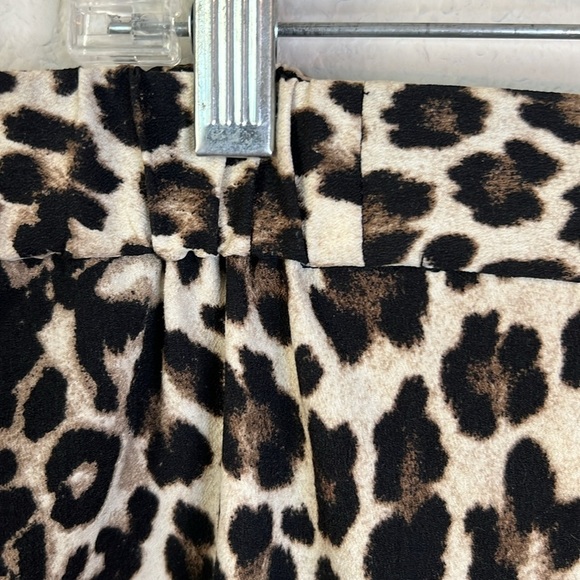 Vince Camuto Animal Print Leopard High Rise Ankle Crop Pants Size L - Picture 6 of 8